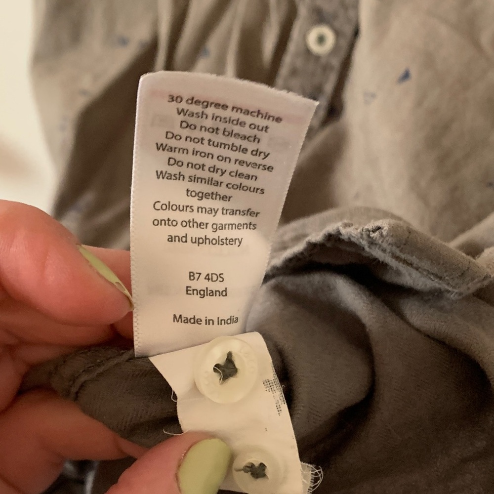 Men's green/gray  Short Sleeve Shirt - Picture 5 of 6